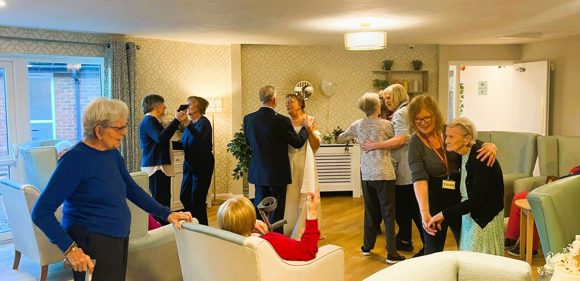 A wedding celebration at Broomfield Residential Care